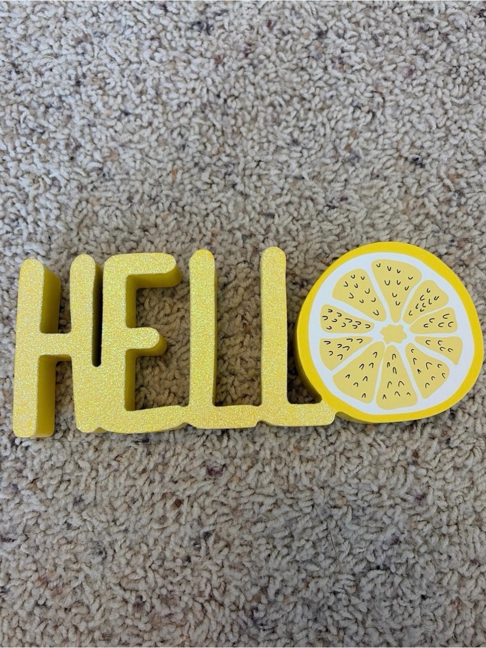 Hobby Lobby Yellow 'Hello' Lemon Slice Wall Accent